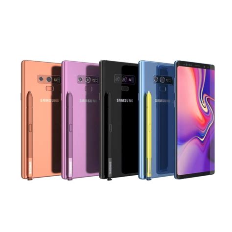 Samsung Galaxy Note 9 All Colors 3d Model Cgtrader