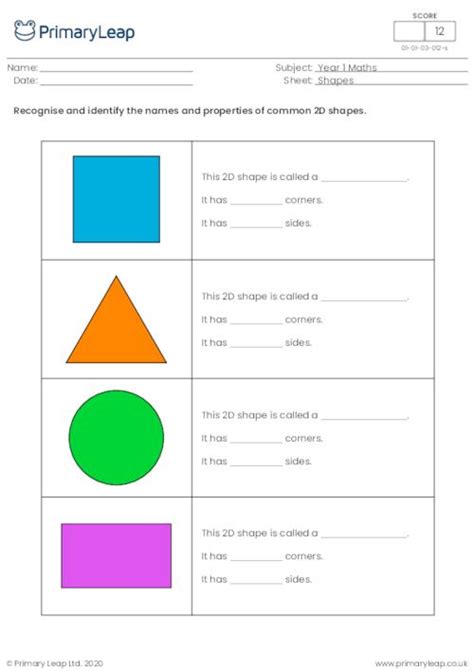 Grade 5 2d Shapes Worksheets