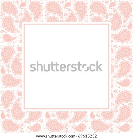 Paisley Border (Vector) - 69615232 : Shutterstock