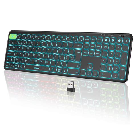 Seenda Wireless Backlit Keyboard Multi Device Bluetooth Illuminated