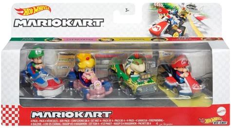 Buy Mattel Hot Wheels Mario Kart 4 Pack 4 Nintendo At Gamefly Gamefly