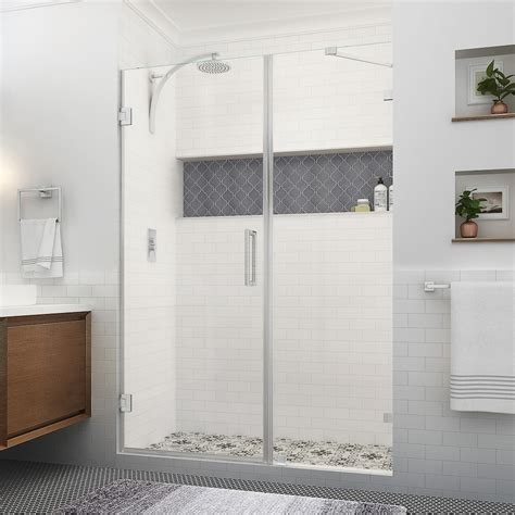 Aston Nautis Xl 55 25 56 25 In W X 80 In H Hinged Frameless Shower