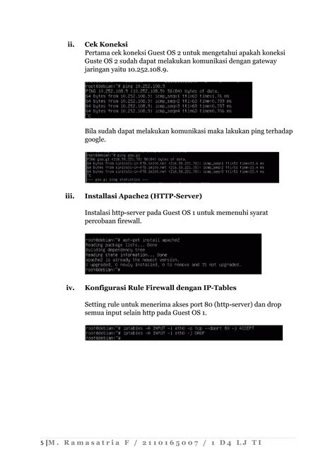 Laporan Tugas Keamanan Jaringan Firewall Pdf