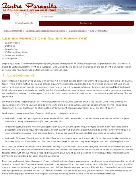 les  paramitas centre paramita