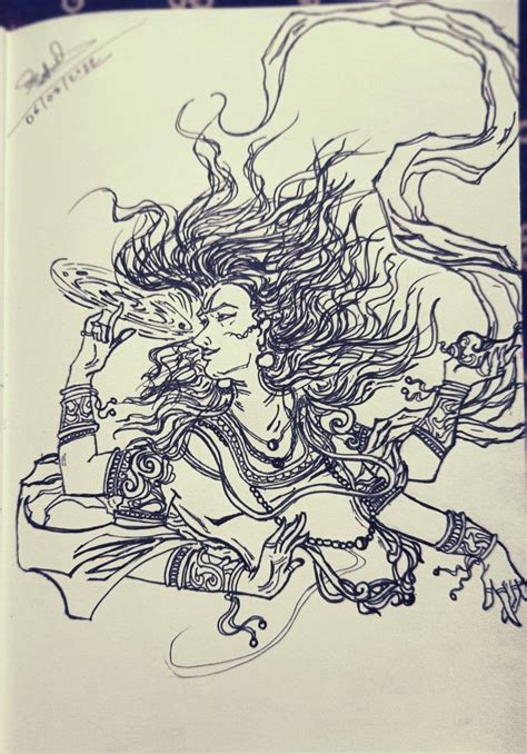 Maha Vishnu | Sketches, Pen art, Pen and ink