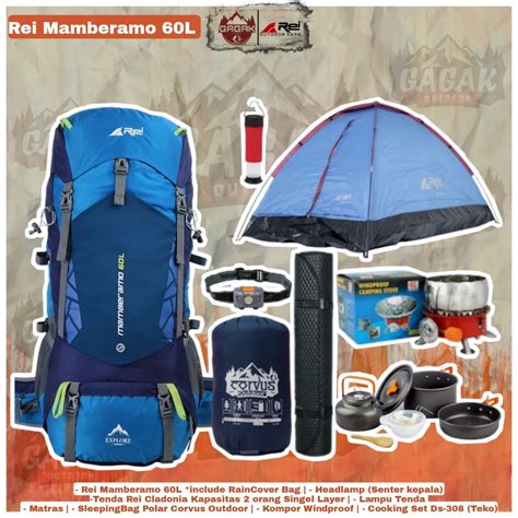 Jual Paket Hemat Alat Pendaki Gunung Carrier Rei Arei Mamberamo L