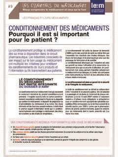 Conditionnement Des M Dicaments Pourquoi Conditionnement Des M