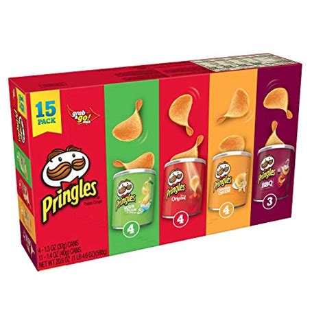 Pringles Potato Crisps Chips Flavored Variety Pack Original Cheddar