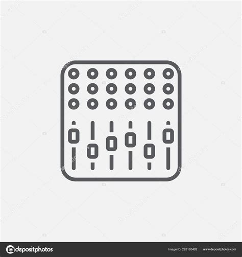 Mixing Console Icon Isolated White Background Stock Vector By Avicons