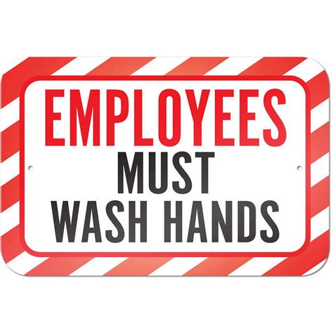 Employees Must Wash Hands Sign