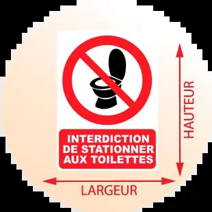 Autocollant Panneau Interdiction De Stationner Au Wc Zone Signaletique