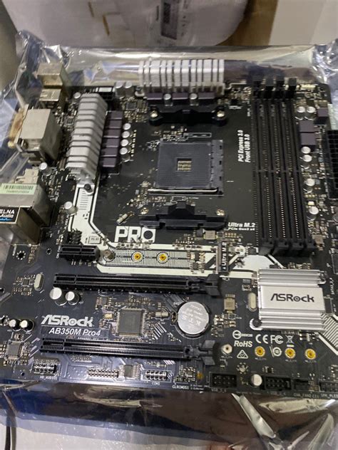 Asrock Ab350m Pro4 Matx Motherboard Am4 Computers And Tech Parts And Accessories Computer Parts