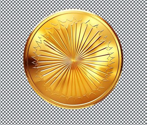 Premium Psd Magnificent Golden Coin Isolated On Transparent Background