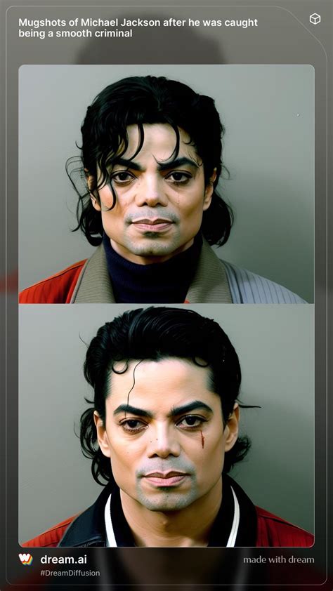 Mugshots of Michael Jackson after he was caught being a smooth criminal ...