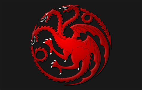 Photo Wallpaper Symbol, Dragon, Game Of Thrones, Fire - Targaryen Game Of Thrones Houses ...