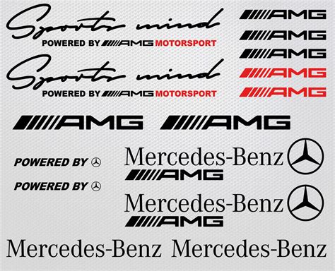 Powered By Amg Mercedes Benz Aufkleber Sports Mind Sticker C A