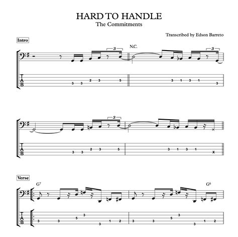 Hard To Handle The Commitments Bass Score And Tab Lesson Edson Renato Vitti Barreto Hotmart