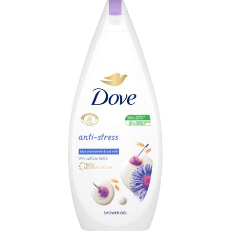 Dove Anti Stress Blue Chamomile And Oat Milk Sprchový Gel 250 Ml Sampoon Cz