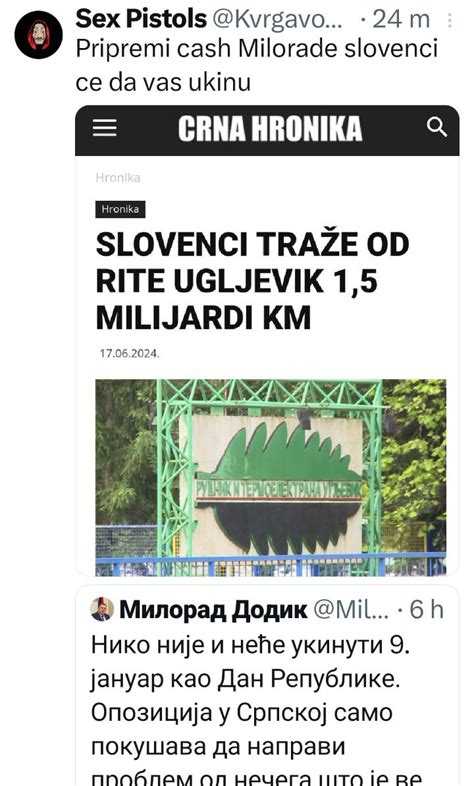 PRIPREMI KEŠ MILORADE UKINUT ĆE VAS SLOVENCI Burne reakcije na