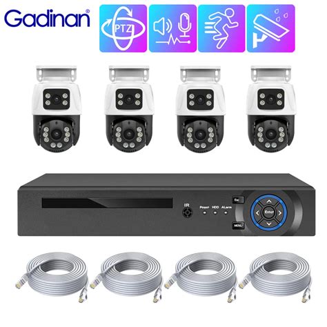 Gadinan H Ch Poe Nvr Kit Outdoor Waterproof Ip Camera Mp Dual