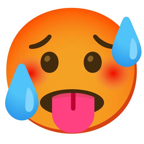 Hot Face Emoji Red Faced Emoji Hot Emoji
