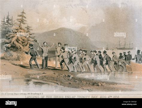 Landing Of The First Atlantic Telegraph Cable At Trinity Bay Newfoundland On August 4 1858