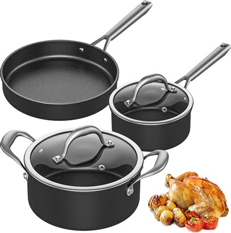 Saucepan Set Stainless Steel Pots And Pans Sets 7 Pieces Cookware