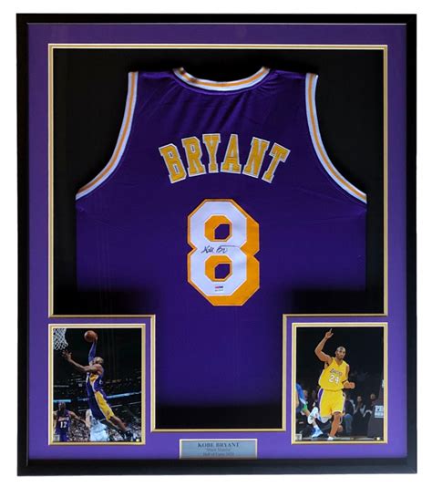 Kobe Bryant Signed X Custom Framed Jersey Psa Coa Pristine Auction