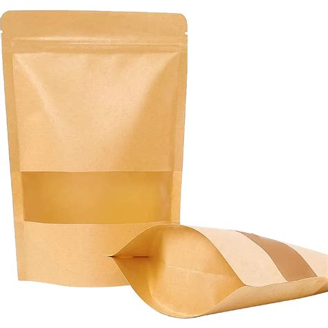 Buy Moretoes 72pcs Kraft Paper Bags 5 9×8 6 Inches Stand Up Pouches