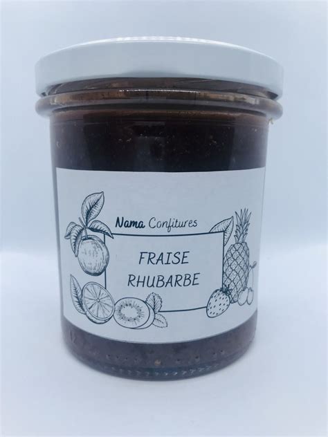 Confiture Fraise Rhubarbe Confitures Fruits Rouges Nama Confitures