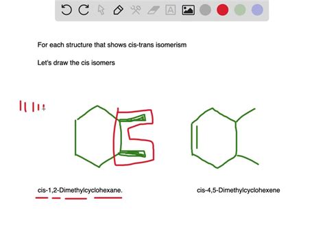 SOLVED For Each Molecule That Shows Cis Trans Isomerism Draw The Cis