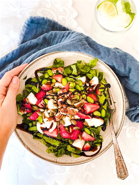 Salade De Fraises Bocconcini Et Edamames Faible En FODMAP Recette