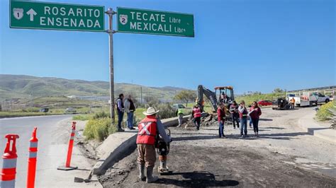 Iniciar N Trabajos De Bacheo En Carretera Esc Nica Tijuana Ensenada