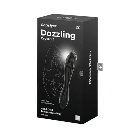 Satisfyer Dazzling Crystal 1 black podwójne dildo Czarne