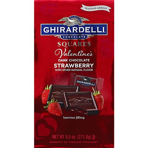 Ghirardelli Dark Chocolate Valentines Strawberry Squares Shop Hames Corporation