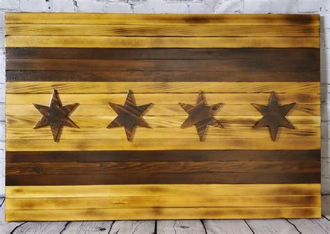 Chicago Flag – Grey Muzzle Woodwork