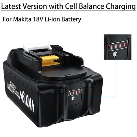 Latest Upgraded Bl1860 Rechargeable Battery 18v 369ah Lithium Ion For Makita 18v Battery