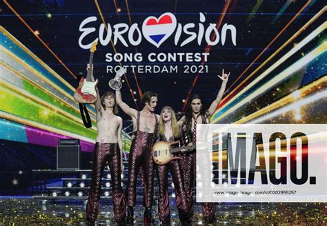 Rotterdam Winnaar Eurovisie Song Festival 2021 Maneskin Uit Italie