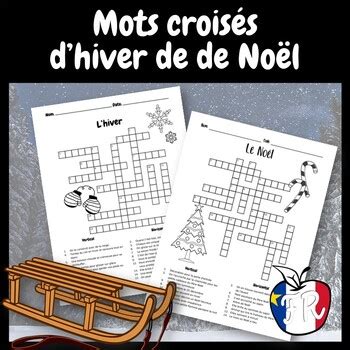 Mots Crois S D Hiver Et De No L Winter Christmas Crossword Puzzles