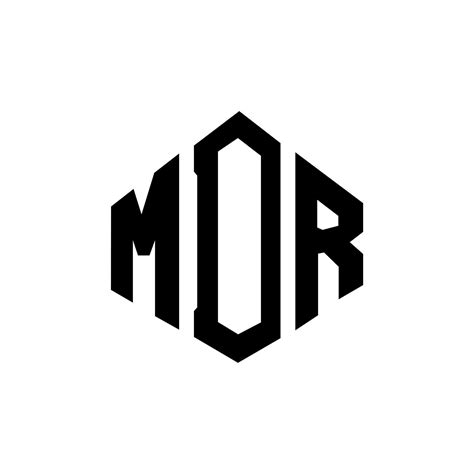 MDR letter logo design with polygon shape. MDR polygon and cube shape ...