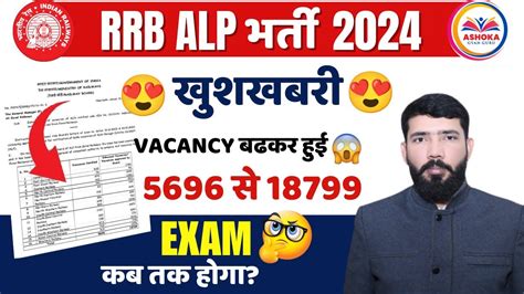 RRB ALP VACANCY INCREASE 2024 RRB ALP 2024 VACANCY INCREASE RRB ALP