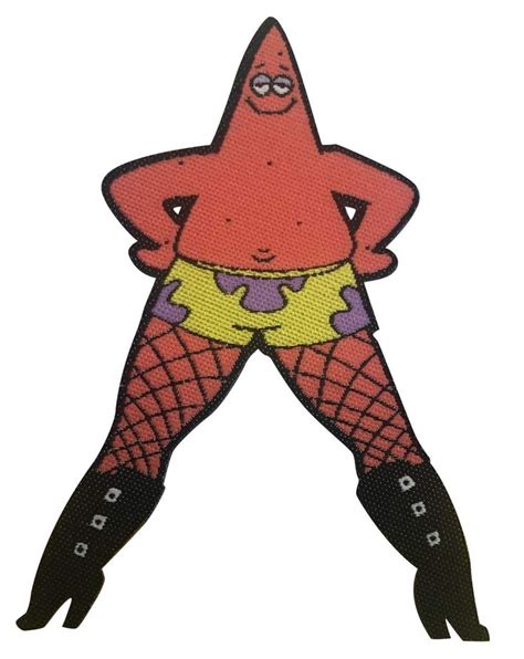 Patrick Wearing Fishnet Stockings Spongebob Squarepants Patch