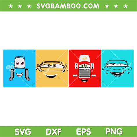 Disney Pixar Cars Funny Face Svg Png Lightning Mcqueen And Friends Face Svg Car Face Pixar