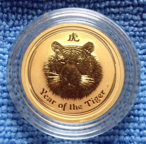 2010 Year Of The Tiger 1 2 Ounce 9999 Gold Coin Series II Coins Gold