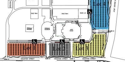 AT&T stadium parking map - AT&T parking map (Texas - USA)