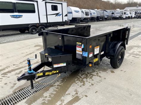 2023 Big Tex Trailers 50sr 5x8 Low Profile Dump Trailer 5000 Gvw Dexter Axles 20 Sides