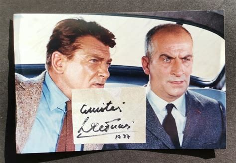 Louis De Funes, Fantomas, Signed Autograph on Paper, Autographe ...