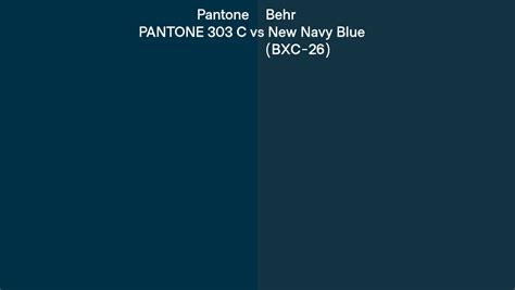 Pantone C Vs Behr New Navy Blue Bxc Side By Side Comparison