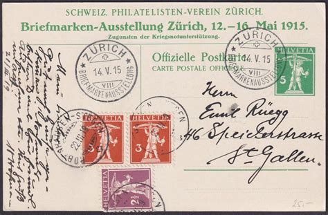 1915 ROBENHAUSEN STEGEN Karte vom Philat Verein Zürich R Kaufen