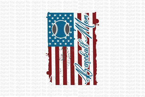 Baseball Mom Usa Flag Graphic By Graphixee · Creative Fabrica